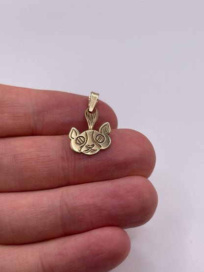 9ct gold cat charm