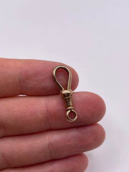 9ct rose gold dog clip D