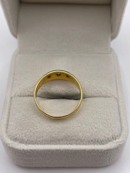 Antique 18ct gold diamond gypsy ring