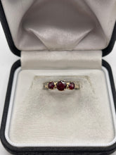 Load image into Gallery viewer, 9ct gold garnet ring
