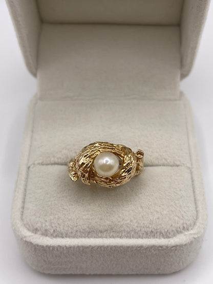 9ct gold pearl ring