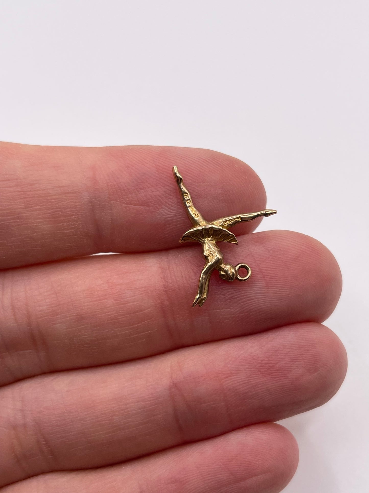 9ct gold ballerina charm
