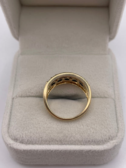 9ct gold sapphire and diamond ring