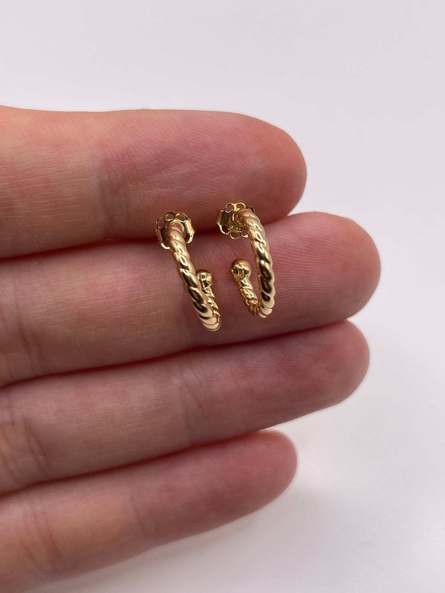 9ct gold rope earrings