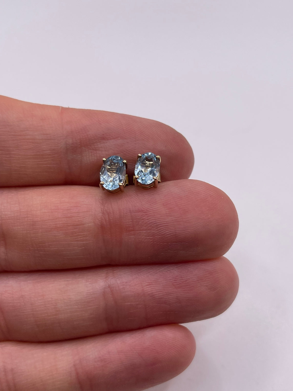 9ct gold topaz earrings