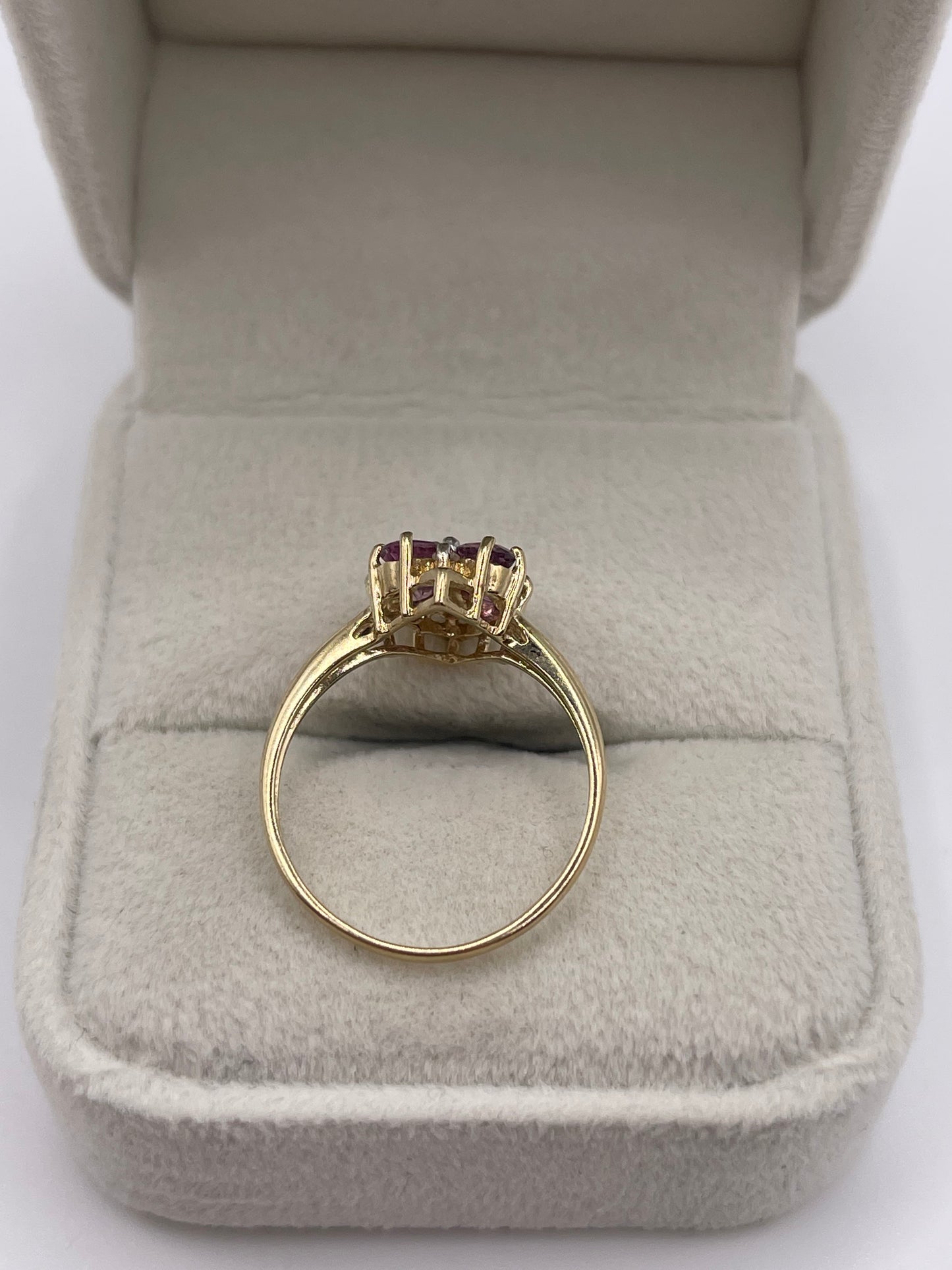 9ct gokd tourmaline and zircon ring