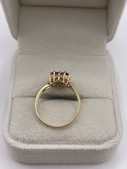 9ct gokd tourmaline and zircon ring