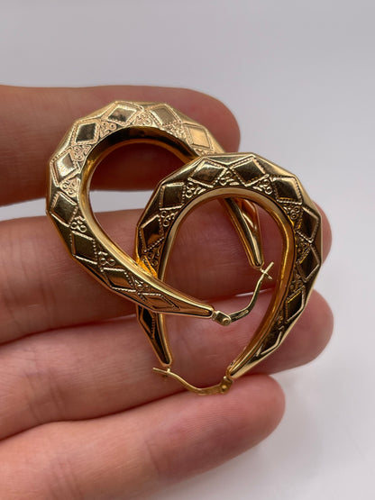 9ct gold creole earrings