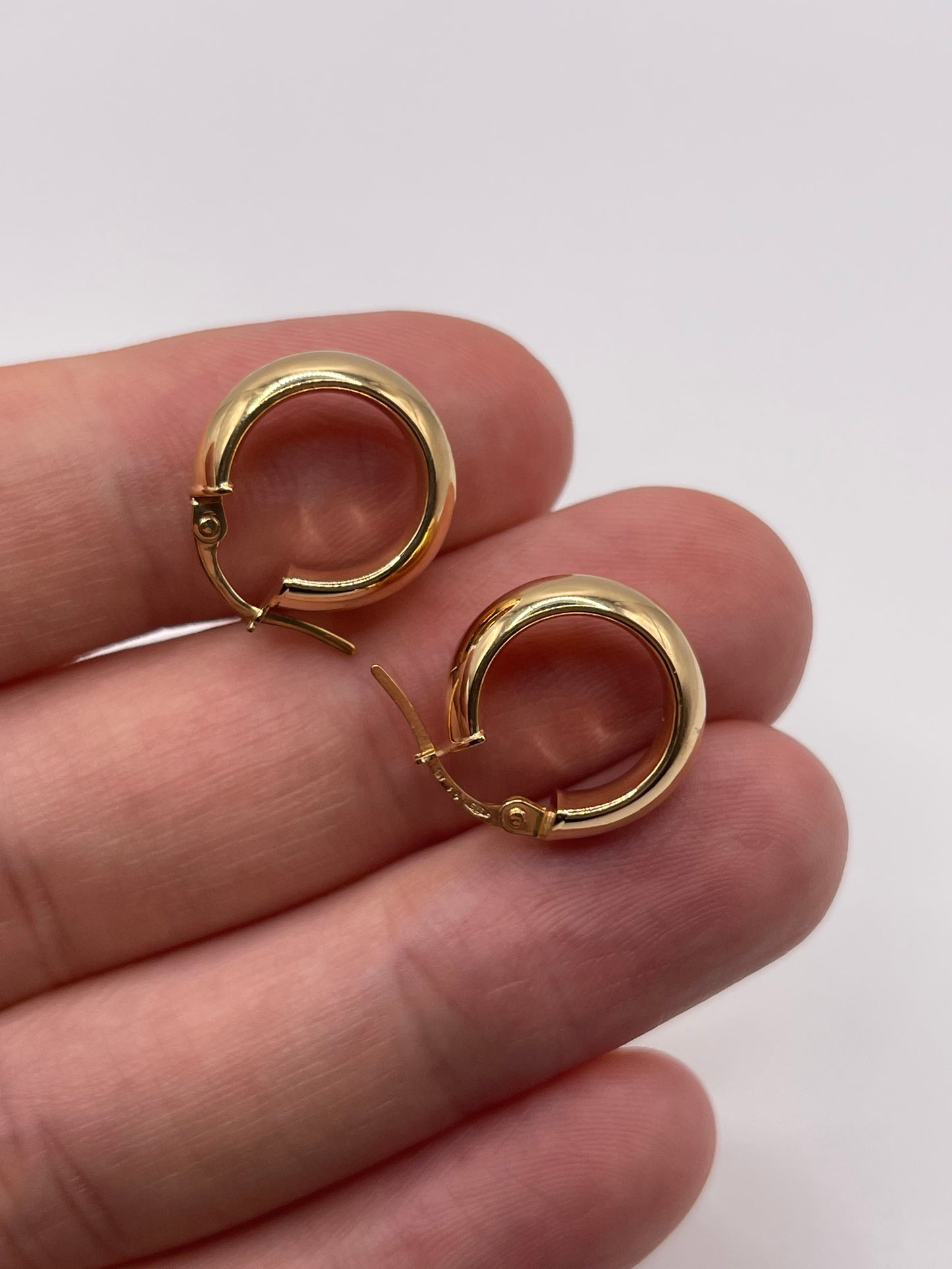 9ct gold creole earrings
