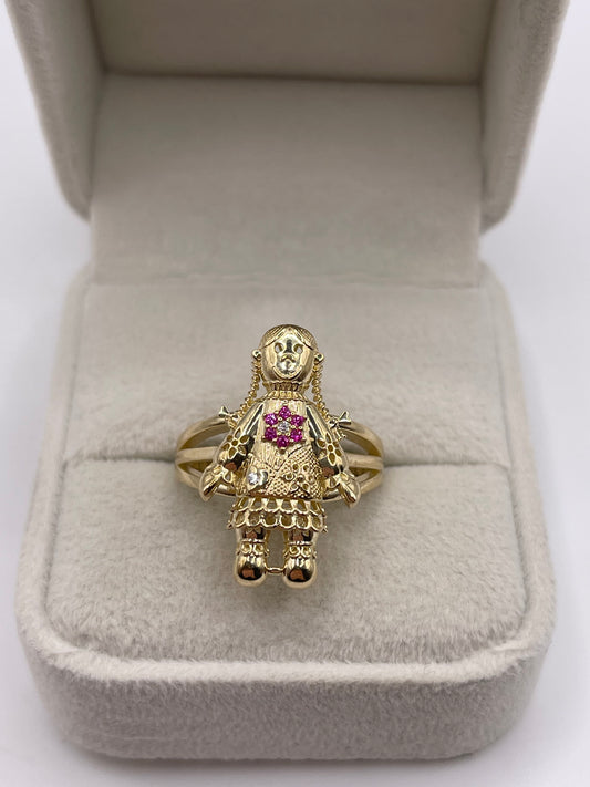 9ct gold ragdoll ring
