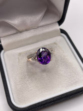 Load image into Gallery viewer, 9ct rose gold amethyst and diamond ring
