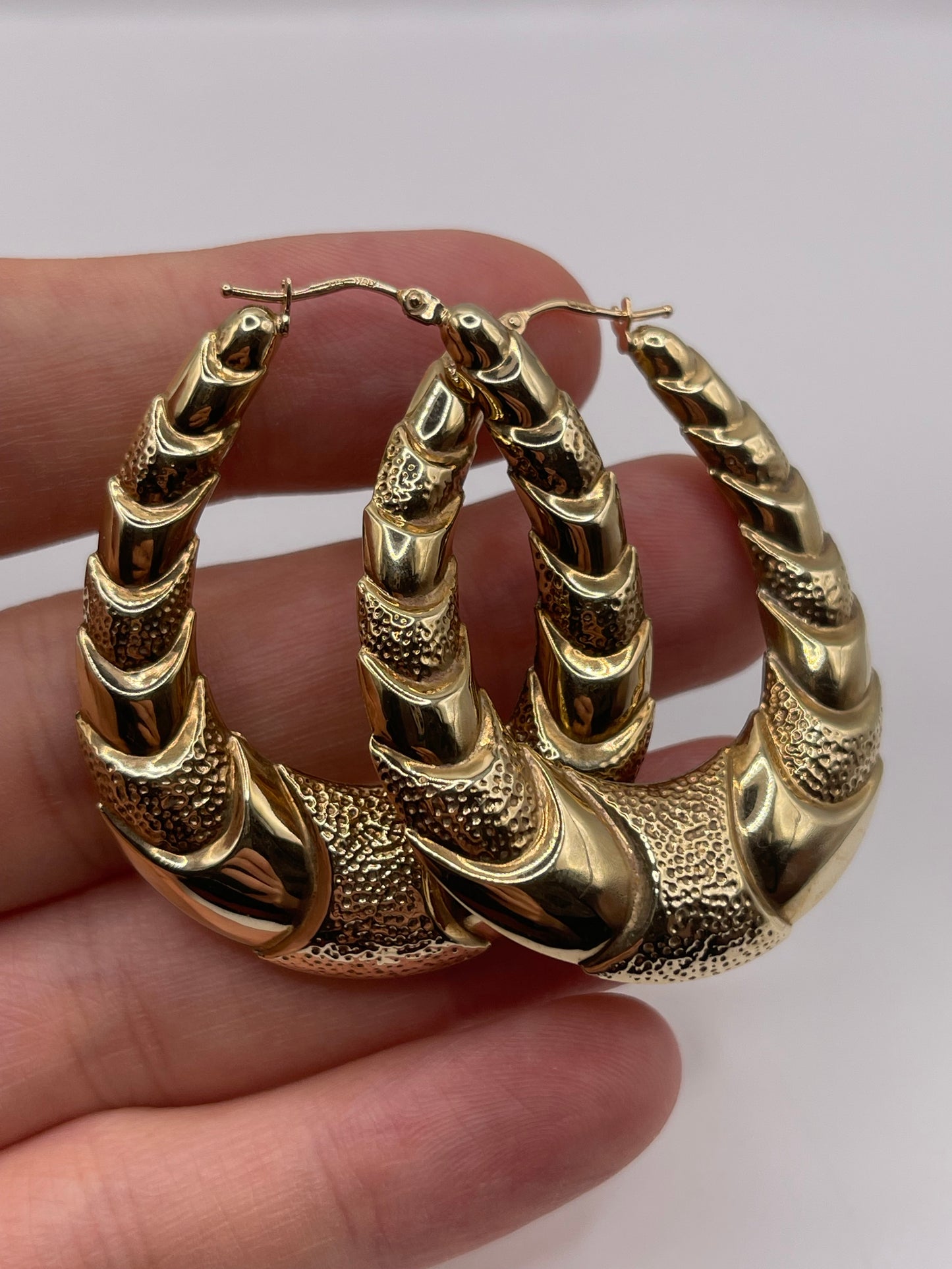 9ct gold creole earrings