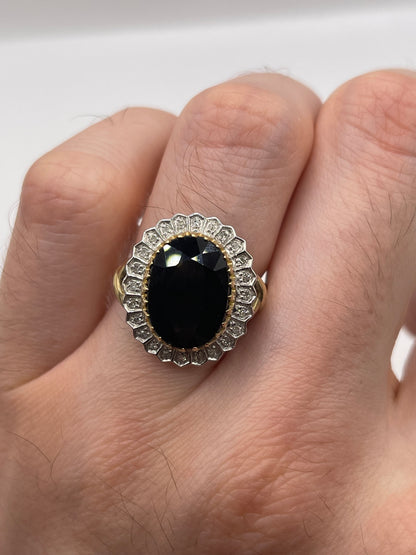 9ct gold sapphire and diamond ring