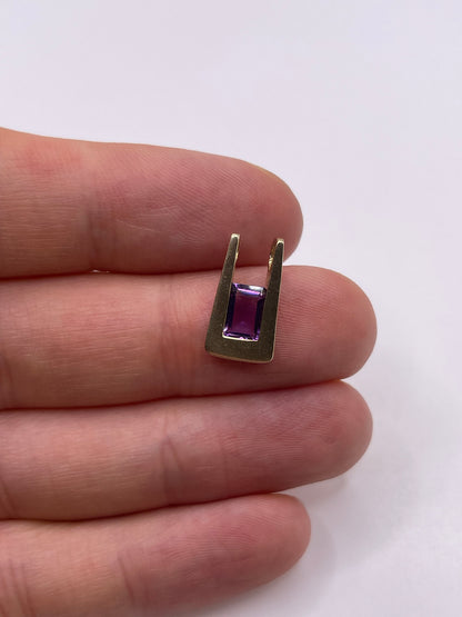9ct gold amethyst pendant