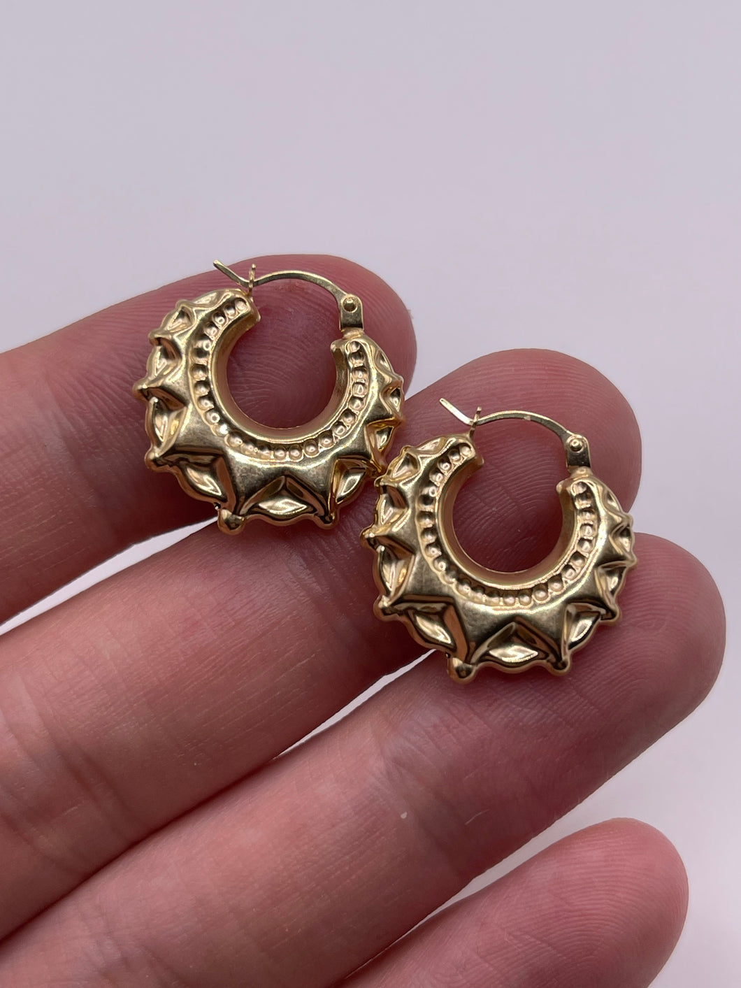 9ct gold creole earrings