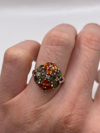 9ct white gold sapphire and diamond ring