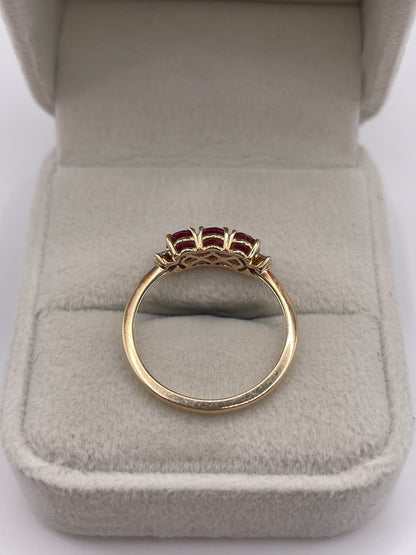 9ct gold tourmaline and diamond ring