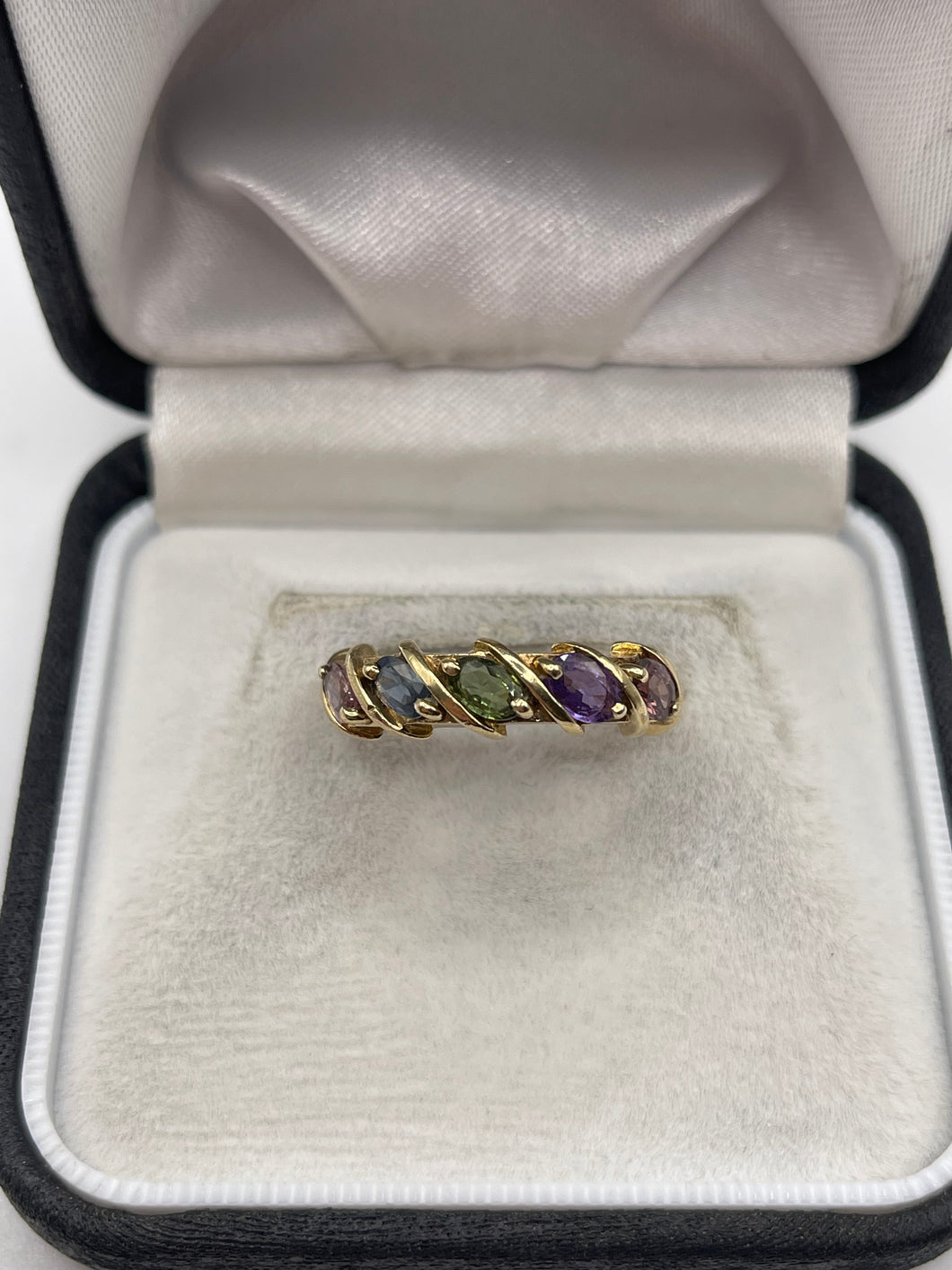 9ct gold multi-gem ring