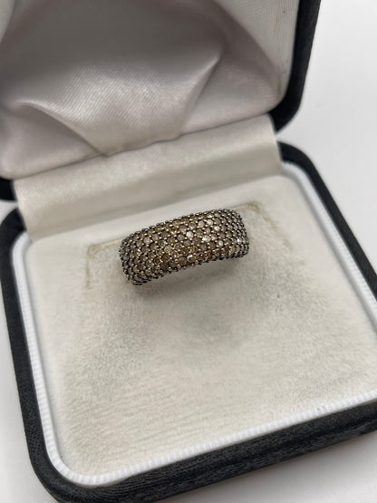 9ct gold diamond cluster ring
