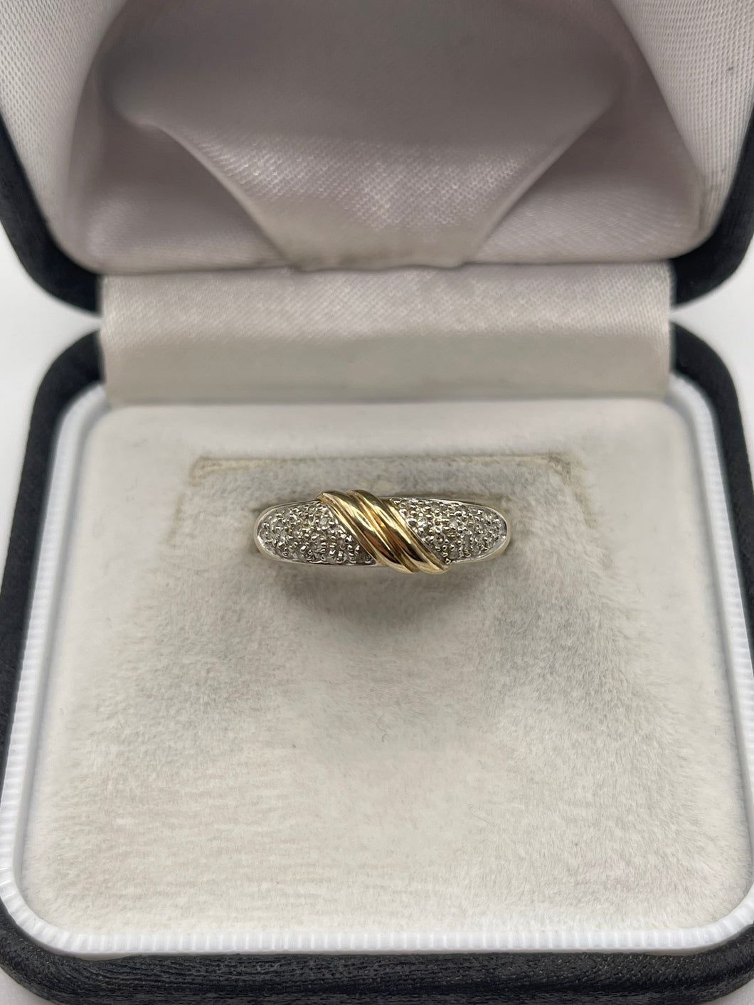 9ct gold diamond cluster ring