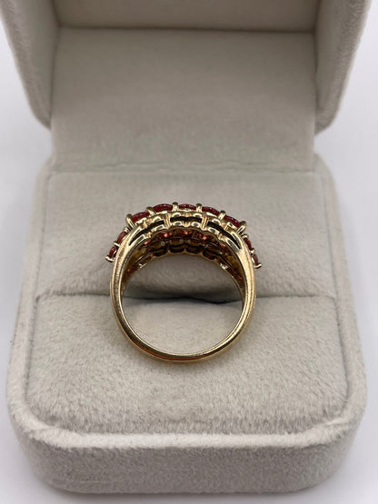 9ct gold sapphire cluster ring