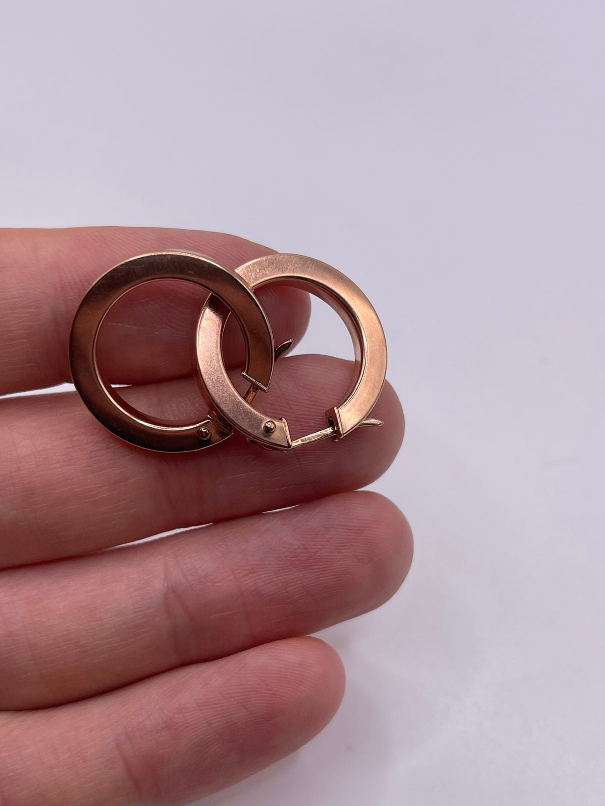9ct rose gold creole earrings