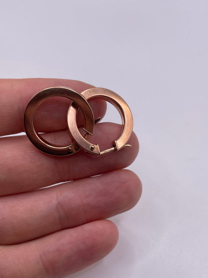 9ct rose gold creole earrings