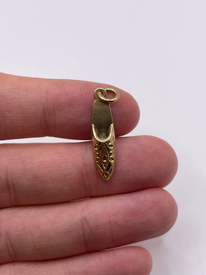 9ct gold slipper charm