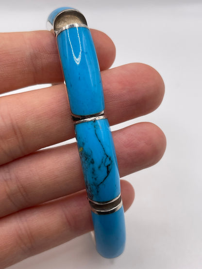 Heavy silver Mexican bracelet