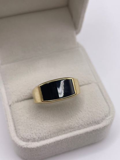 9ct gold onyx ring