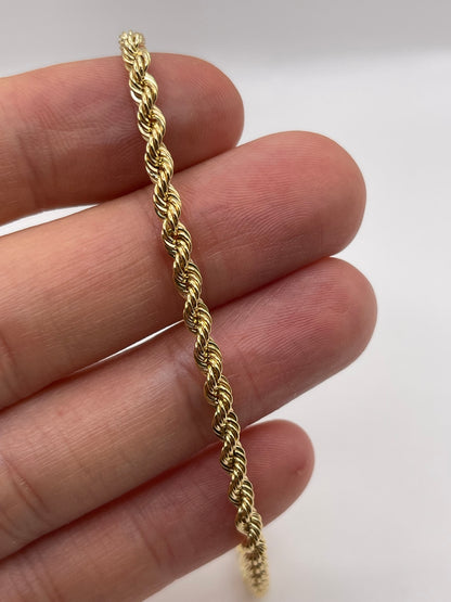 9ct gold rope bracelet
