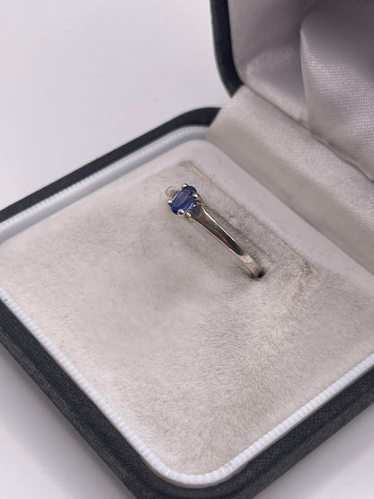 Silver kyanite ring
