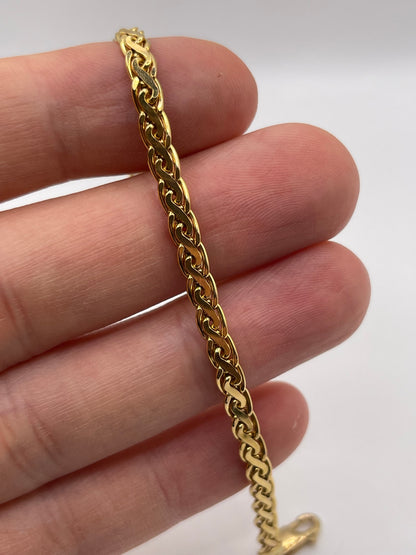 9ct two tone gold rope bracelet