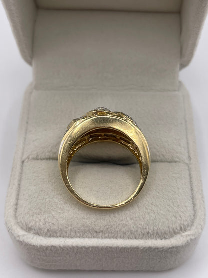 14ct gold diamond cluster ring
