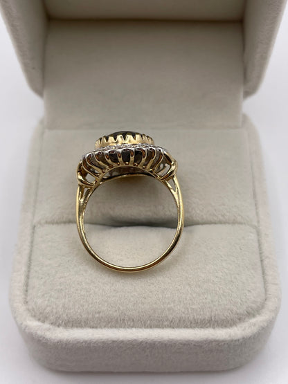 9ct gold sapphire and diamond ring