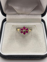 Load image into Gallery viewer, 18ct gold ruby and diamond ting
