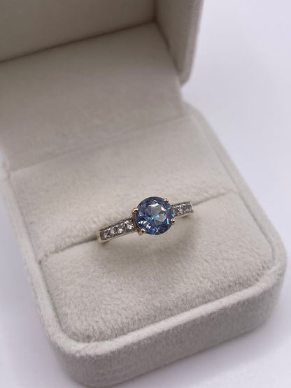 9ct gold mystic topaz and zircon ring