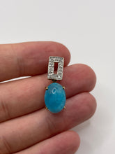 Load image into Gallery viewer, 9ct gold cabochon gemstone and diamond pendant

