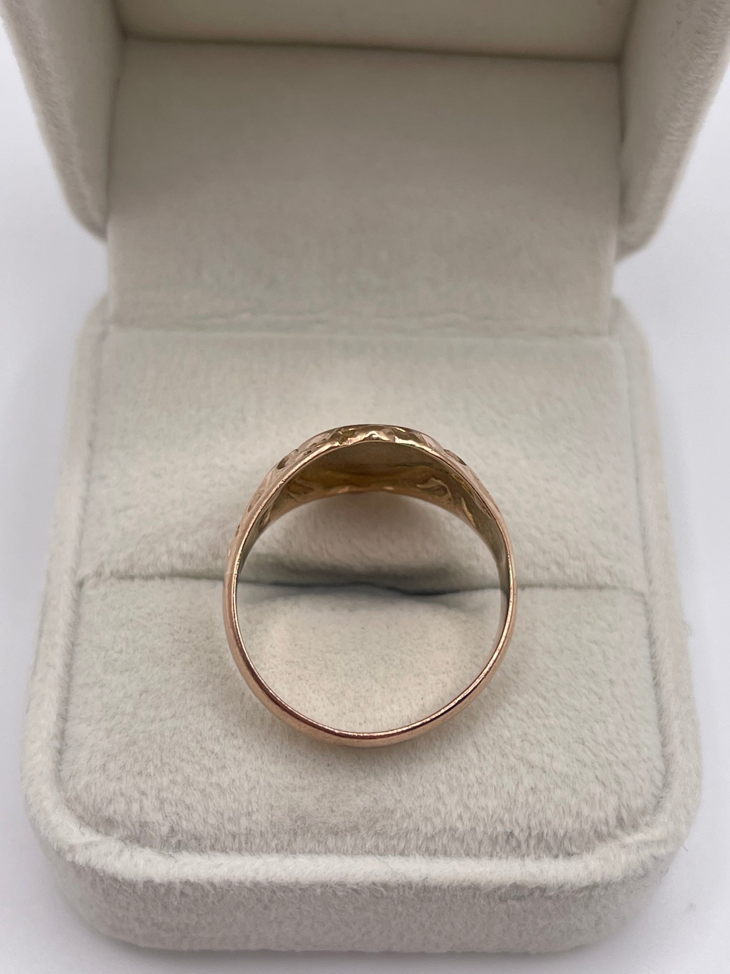 9ct rose gold signet ring