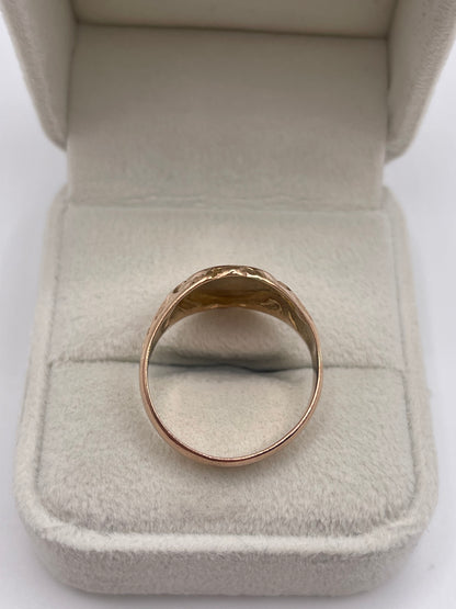 9ct rose gold signet ring