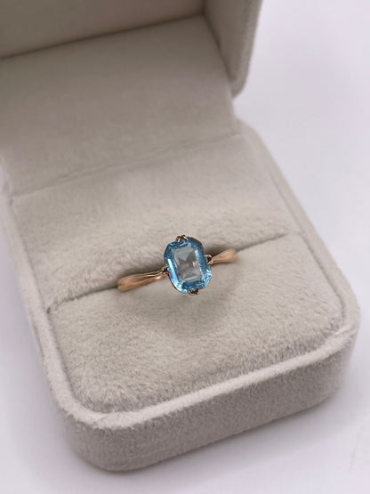9ct rose gold paste ring
