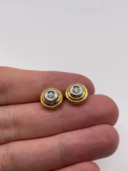 18ct gold diamond earrings