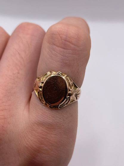 9ct rose gold signet ring
