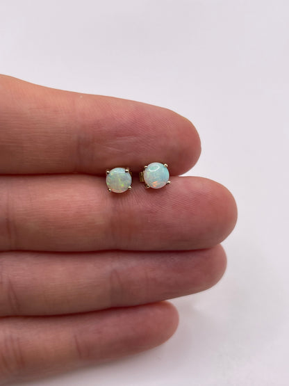 9ct gold opal earrings
