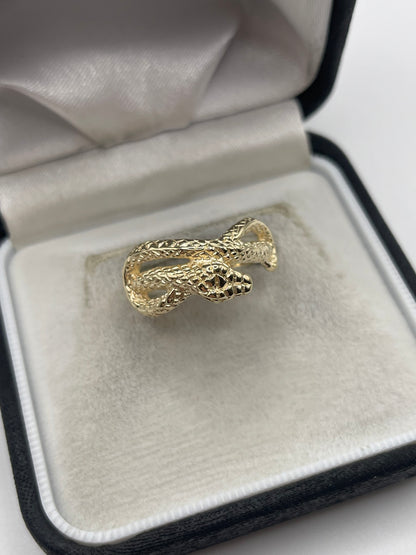 9ct gold snake ring