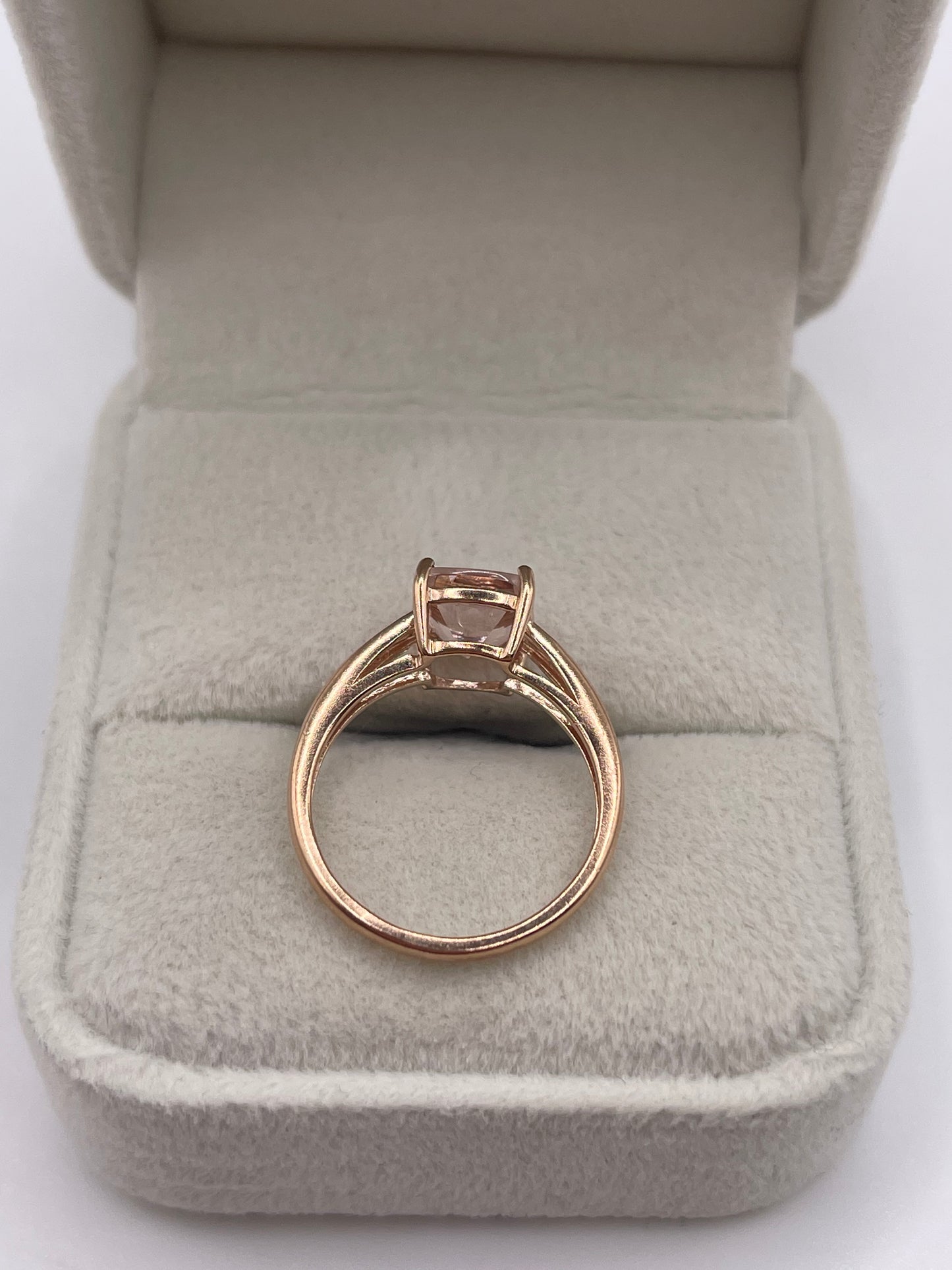 9ct rose gold morganite ring