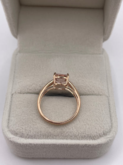 9ct rose gold morganite ring