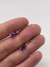 Load image into Gallery viewer, 9ct gold amethyst earrings
