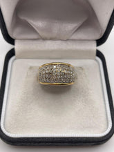 Load image into Gallery viewer, 9ct gold 1ct diamond cluster ring
