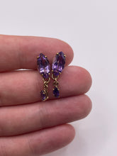 Load image into Gallery viewer, 9ct gold amethyst earrings
